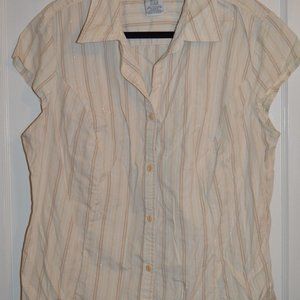 Striped Cream Workplace T-Shirt